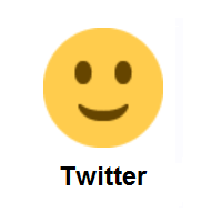 Slightly Smiling Face on Twitter Twemoji
