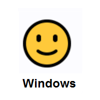 Slightly Smiling Face on Microsoft Windows