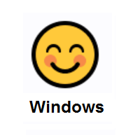 Smile: Smiling Face With Smiling Eyes on Microsoft Windows