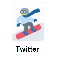 Snowboarding on Twitter Twemoji