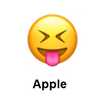 Nasty: Squinting Face with Tongue on Apple iOS