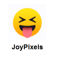 Nasty: Squinting Face with Tongue on JoyPixels