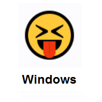 Nasty: Squinting Face with Tongue on Microsoft Windows