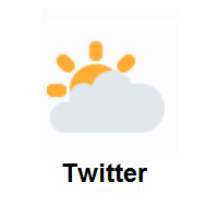 Sun Behind Large Cloud on Twitter Twemoji