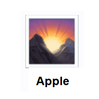 Sunrise over Mountains on Apple iOS