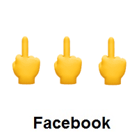 Three Times Middle Finger on Facebook