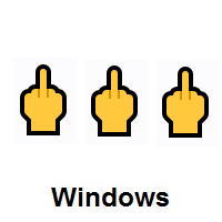Three Times Middle Finger on Microsoft Windows