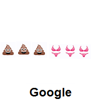 Three Times Pile of Poo and Three Times Bikini on Google Android