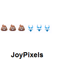 Three Times Pile of Poo and Three Times Bikini on JoyPixels