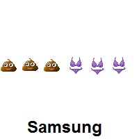 Three Times Pile of Poo and Three Times Bikini on Samsung