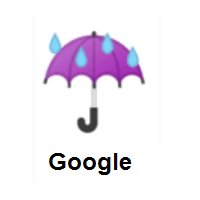 Rainy: Umbrella with Rain Drops on Google Android