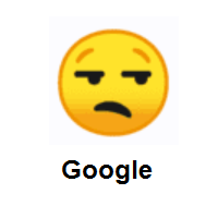 Unhappy: Unamused Face on Google Android