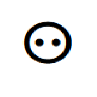 White Circle With Two Dots
