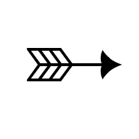 White-Feathered Rightwards Arrow