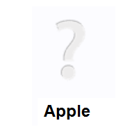 White Question Mark on Apple iOS