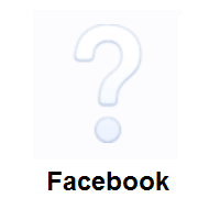 White Question Mark on Facebook
