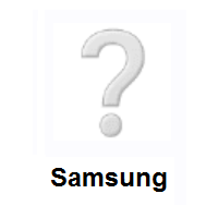 White Question Mark on Samsung