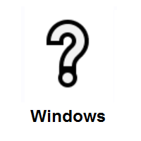 White Question Mark on Microsoft Windows