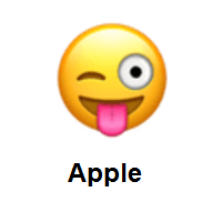 Cunning: Winking Face with Tongue on Apple iOS