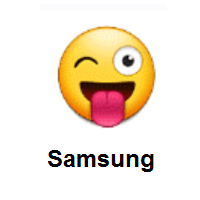 Cunning: Winking Face with Tongue on Samsung