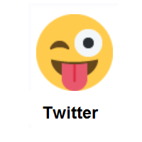 Cunning: Winking Face with Tongue on Twitter Twemoji