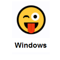 Cunning: Winking Face with Tongue on Microsoft Windows