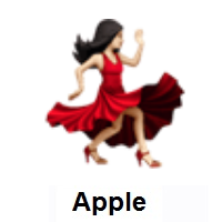 Woman Dancing: Light Skin Tone on Apple iOS