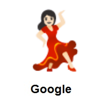 Woman Dancing: Light Skin Tone on Google Android