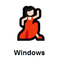 Woman Dancing: Light Skin Tone on Microsoft Windows