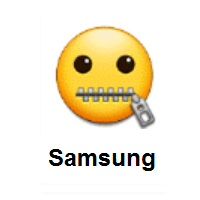 Zipper-Mouth Face on Samsung