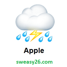 Cloud With Lightning And Rain on Apple iOS 10.2