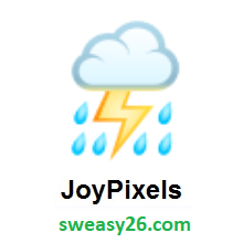 Cloud With Lightning And Rain on JoyPixels 4.0