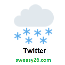Cloud With Snow on Twitter Twemoji 2.0