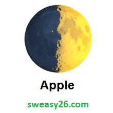 First Quarter Moon on Apple iOS 10.2