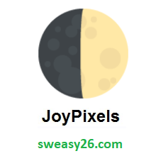 First Quarter Moon on JoyPixels 2.0