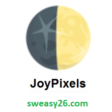 First Quarter Moon on JoyPixels 3.0