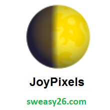 First Quarter Moon on JoyPixels 4.0