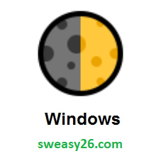 First Quarter Moon on Microsoft Windows 10 Anniversary Update