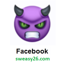 Angry Face With Horns on Facebook 3.0