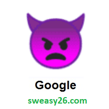 Angry Face With Horns on Google Android 8.0