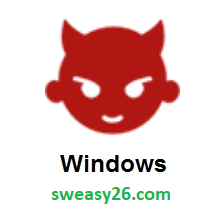 Angry Face With Horns on Microsoft Windows 10