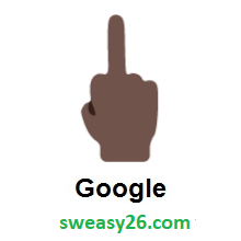 Middle Finger: Dark Skin Tone on Google Android 7.0