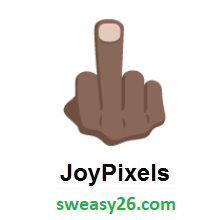 Middle Finger: Dark Skin Tone on JoyPixels 2.0