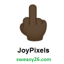 Middle Finger: Dark Skin Tone on JoyPixels 4.0