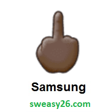 Middle Finger: Dark Skin Tone on Samsung TouchWiz 7.1