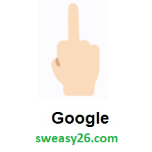 Middle Finger: Light Skin Tone on Google Android 7.0