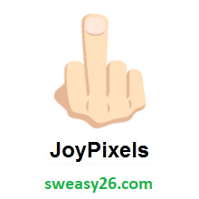 Middle Finger: Light Skin Tone on JoyPixels 2.0