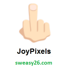 Middle Finger: Light Skin Tone on JoyPixels 2.1