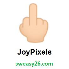 Middle Finger: Light Skin Tone on JoyPixels 4.0