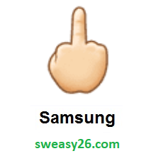 Middle Finger: Light Skin Tone on Samsung TouchWiz 7.1